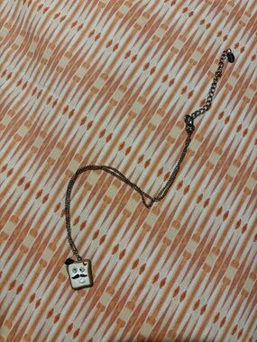Vintage Claire's Black and White French Toast Face Necklace